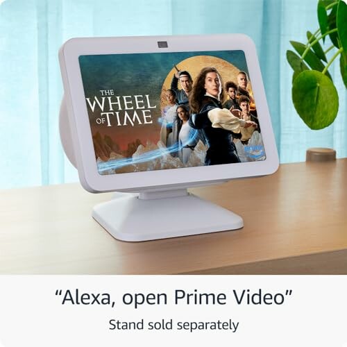 Smart display showing 'The Wheel of Time' on Prime Video