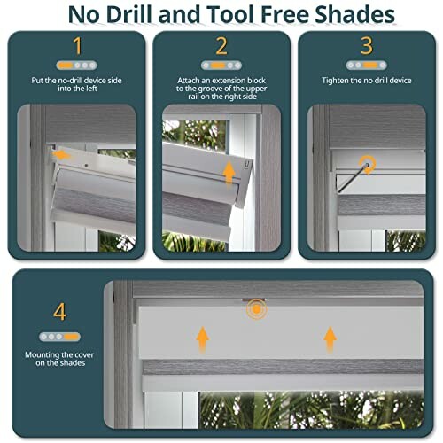 Step-by-step guide to installing no-drill, tool-free window shades.