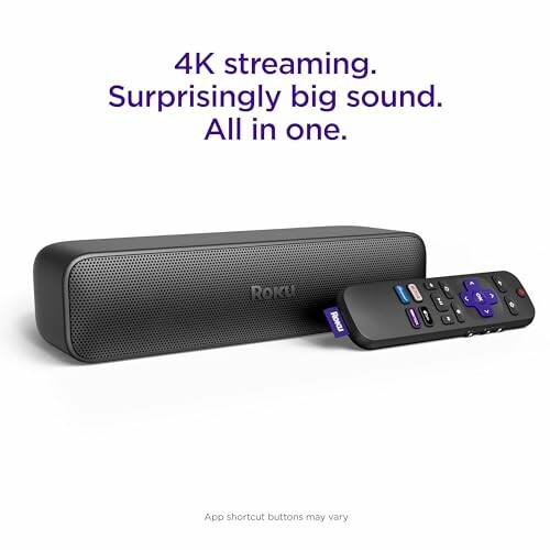 Roku speaker and remote for 4K streaming