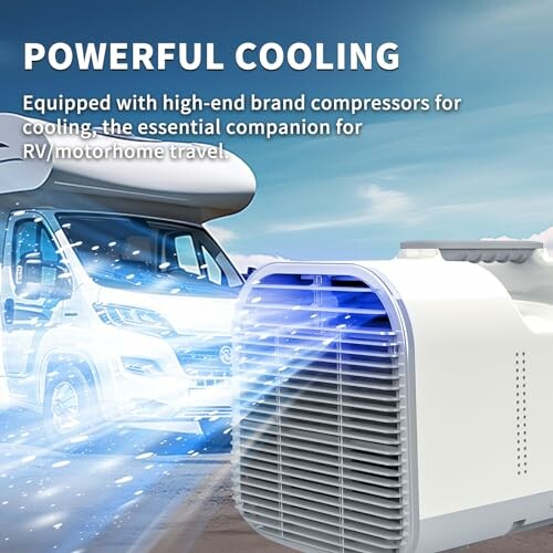 RV with powerful cooling air conditioner.