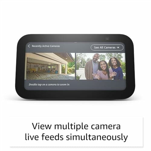 Smart display showing multiple camera live feeds.