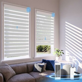 Motorized zebra blinds