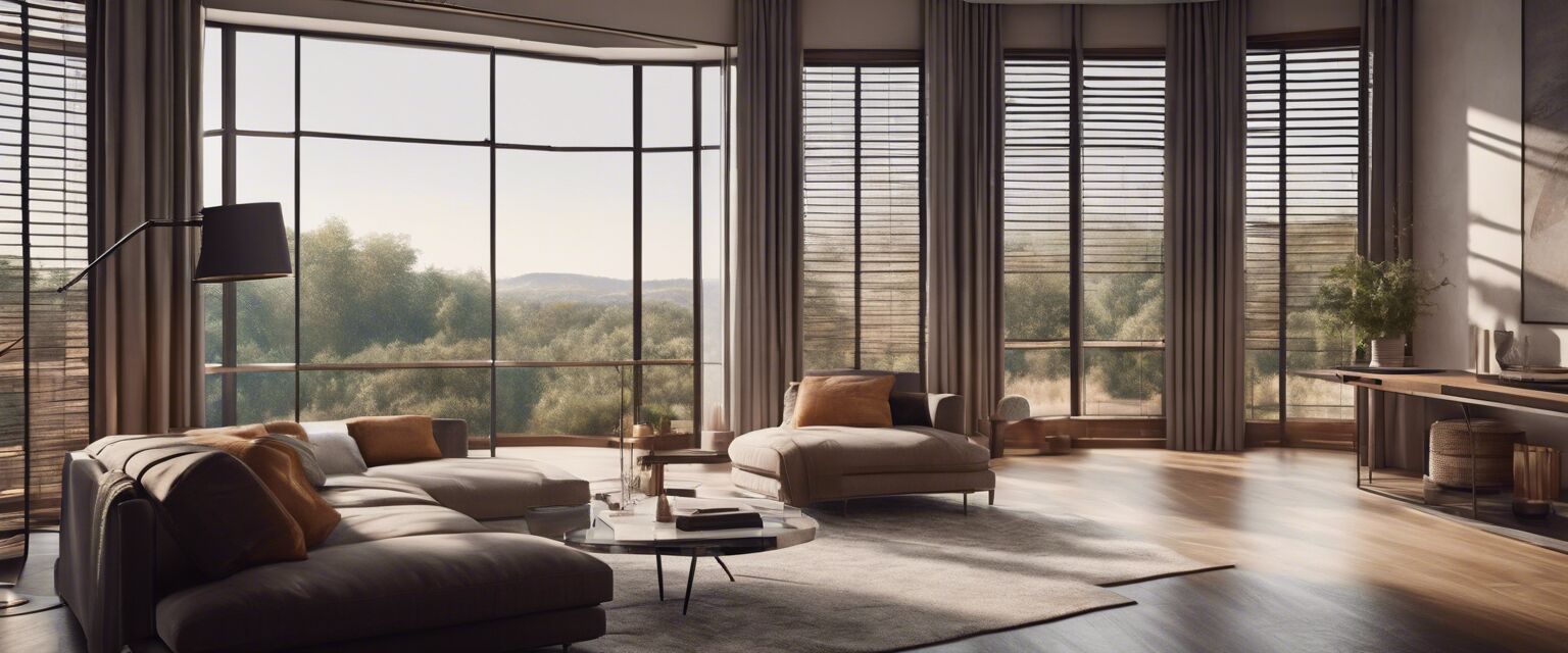 Smart window treatments providing a stylish touch to a room.